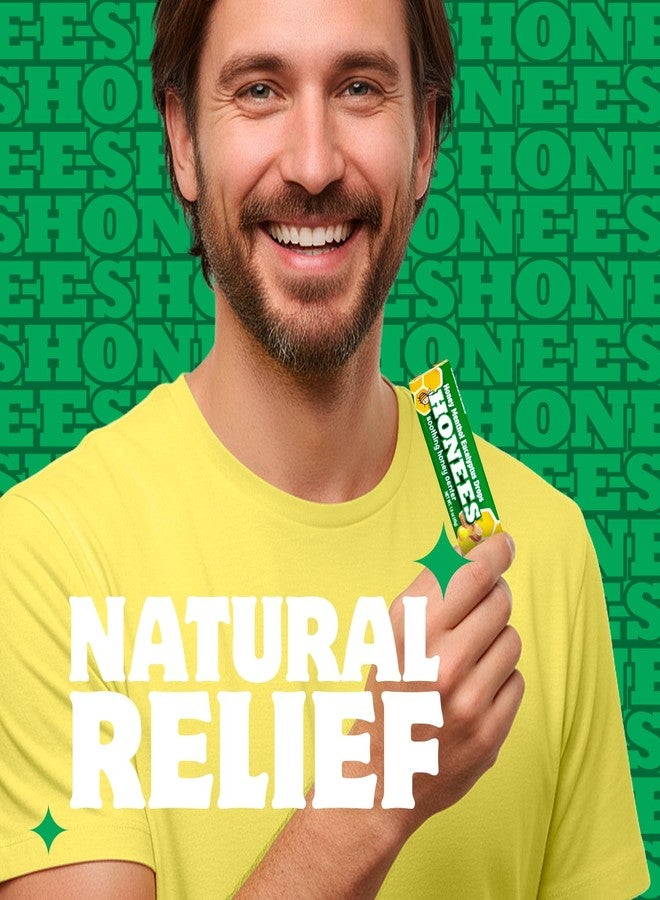 Honees Filled Menthol Cough Drops, Honey, Menthol & Eucalyptus Cough Drops- Natural Sore Throat Relief - Nothing Artificial -Throat Lozenges, Non-GMO (24 Pack –216 Drops) - Image 5